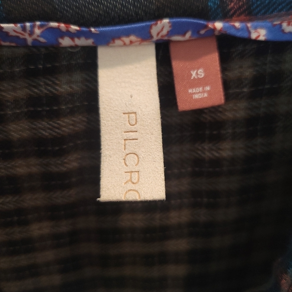 Pilcro By Anthropologie  Women's Multicolor Plaid Button-Down Shirt Size Xs - Picture 8 of 8